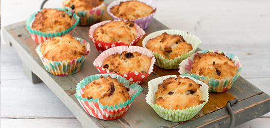 Recept van het Voedingscentrum: Rozijnenmuffins, glutenvrij