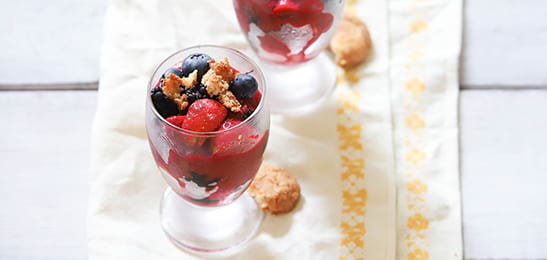 Recept van het Voedingscentrum: Fruit met amaretti